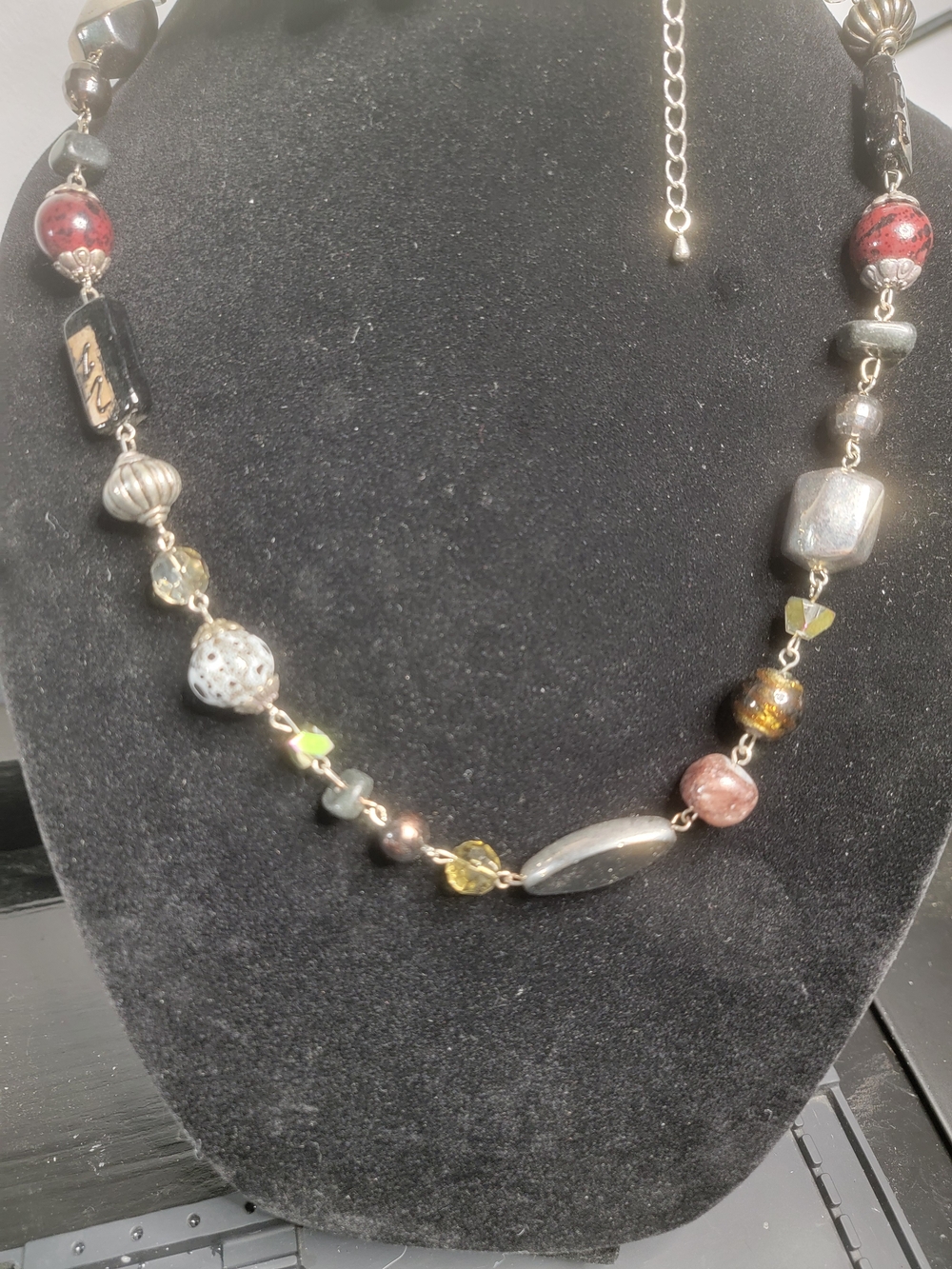 Multicolor Beaded Statement Necklace — Women Jewelry